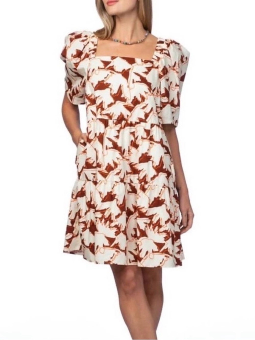 Crosby by Mollie Burch Conor Mini Dress Sycamore Print Size M Preppy
